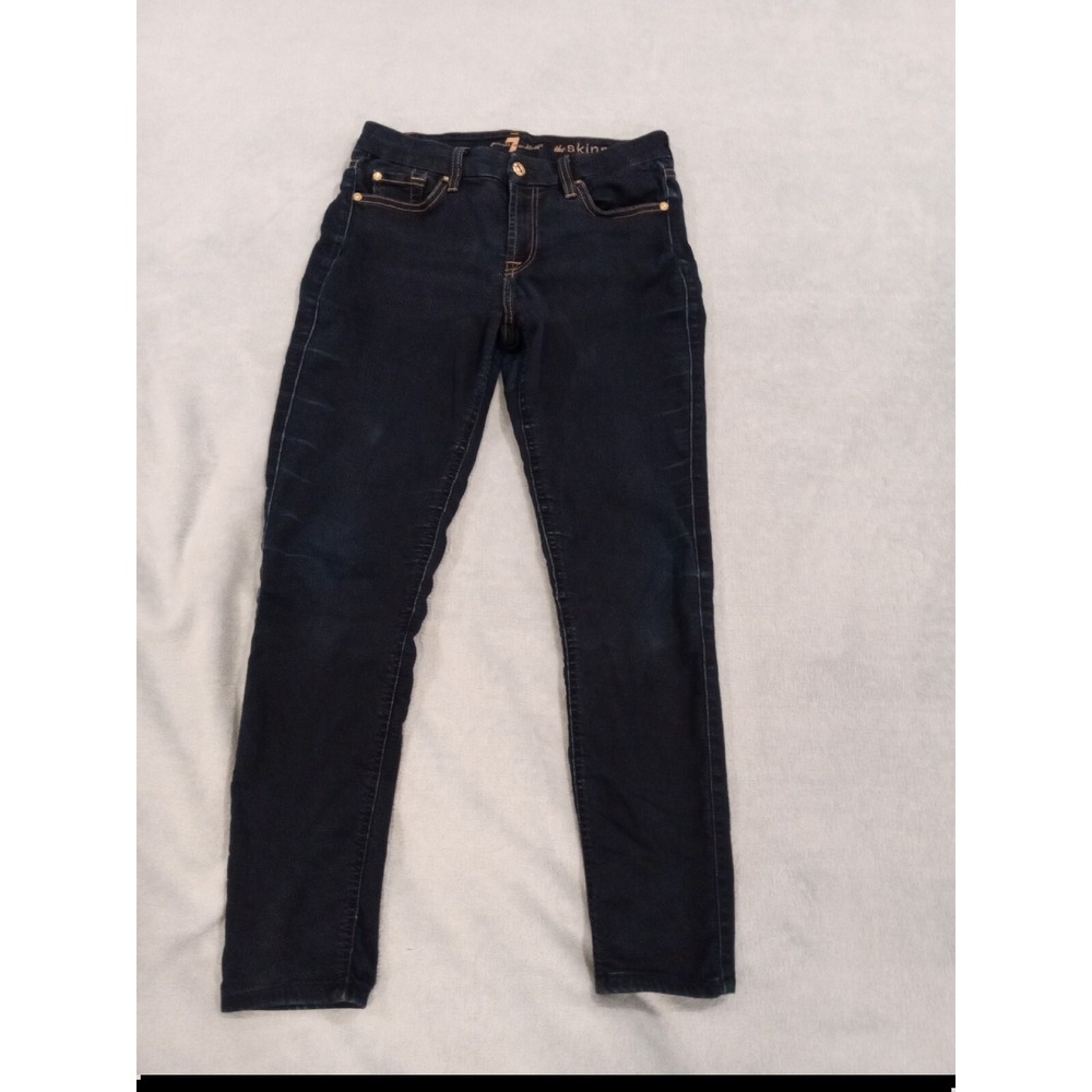 Womens 7 For All Mankind Blue Denim Jeans The Skinny 29